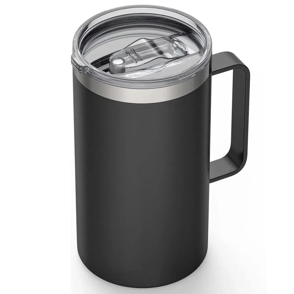 24oz 680ml Insulated Coffee Mug with Lid, Stainless Steel Coffee Cup, Double Wall Vacuum Coffee Tumbler with Handle