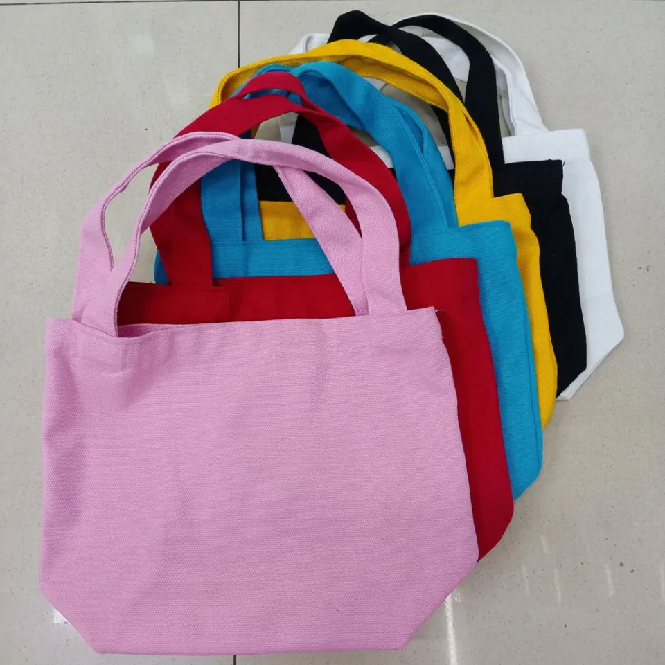 Gift Shopping Bag Lightweight Shopping Tote Bag Cotton Canvas Handbag Structured Diy Handbag For Grocery Shopping Short Trips